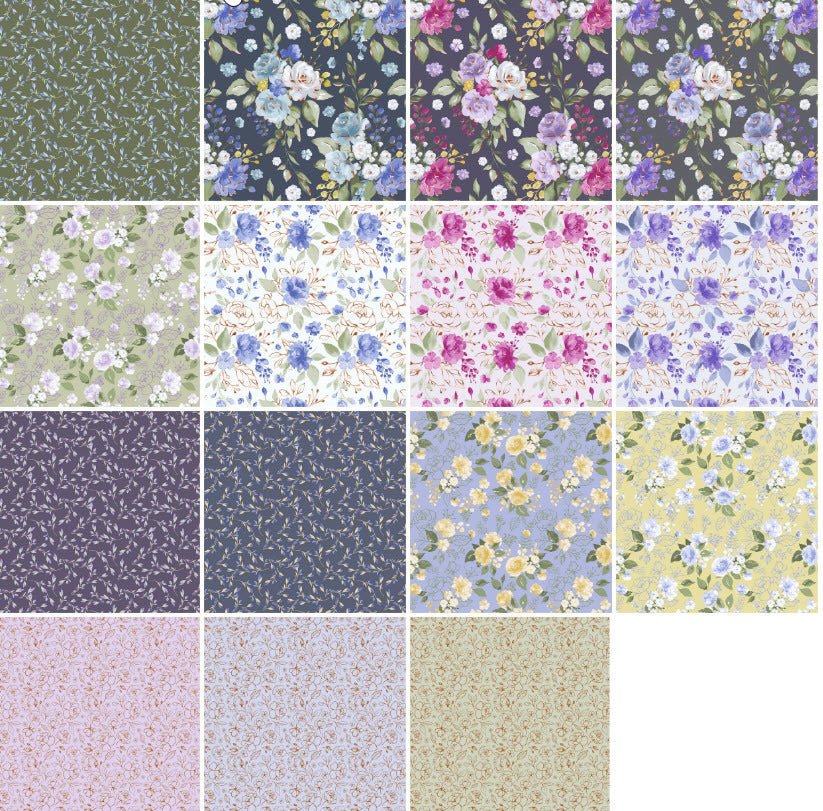 Countryside Garden - FQ Bundle 15pc - Everything Fabric