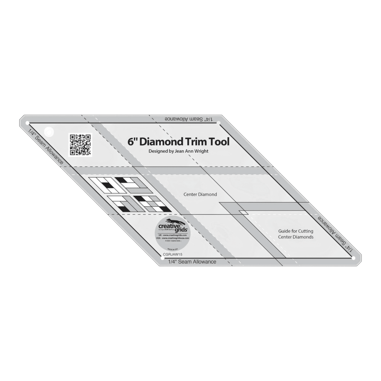 Creative Grids® 6in Diamond Trim Tool CGRJAW15 - Everything Fabric