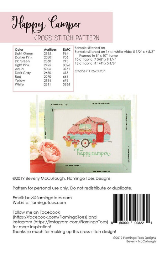 Cross Stitch Pattern | Happy Camper - Everything Fabric
