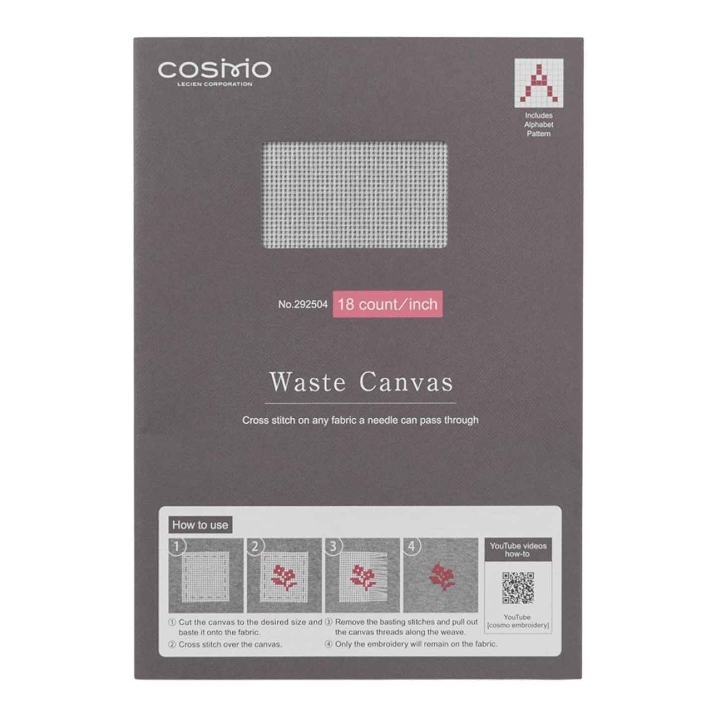 Cross Stitch Waste Canvas 18 count 9.84in x 7.09in - Everything Fabric