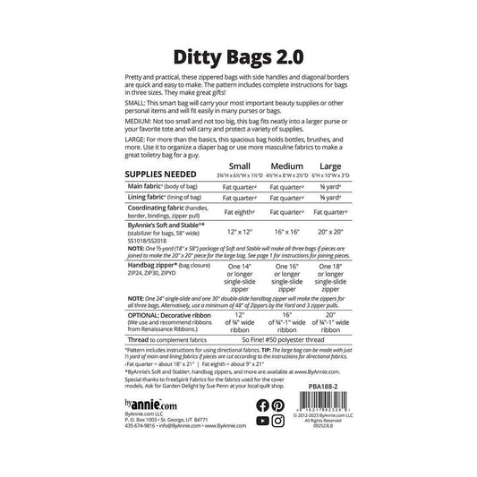 Ditty Bags Pattern 2.0 - Everything Fabric