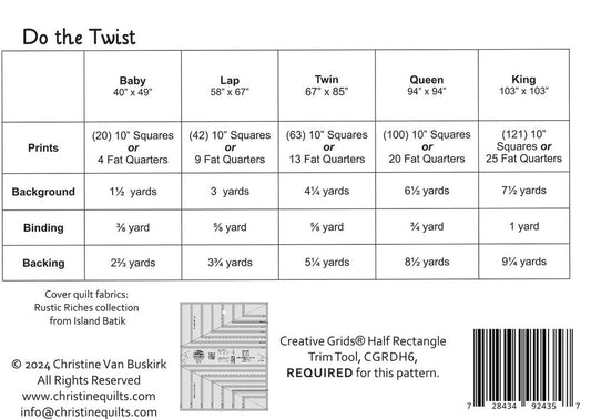 Do the Twist Quilt Pattern - Everything Fabric