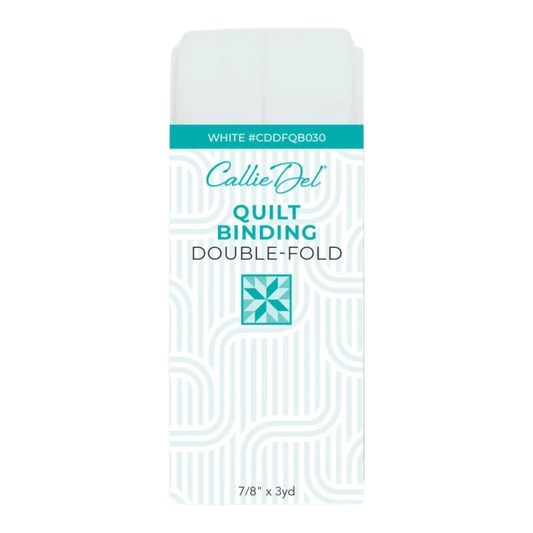 Double Fold Quilt Binding White 22 mm x 3yd - Everything Fabric