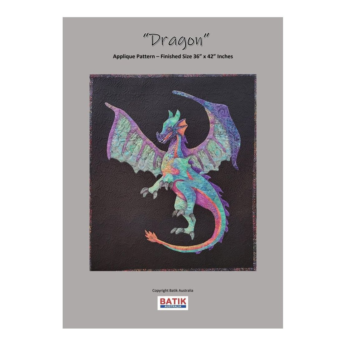 DRAGON Applique Pattern - Everything Fabric
