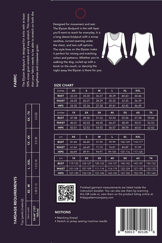 Elysian Bodysuit Pattern - Everything Fabric