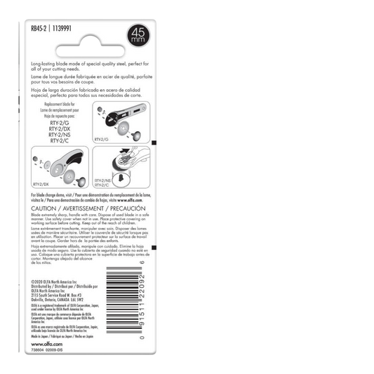 Endurance Rotary Replacement Blade 2pk - Everything Fabric
