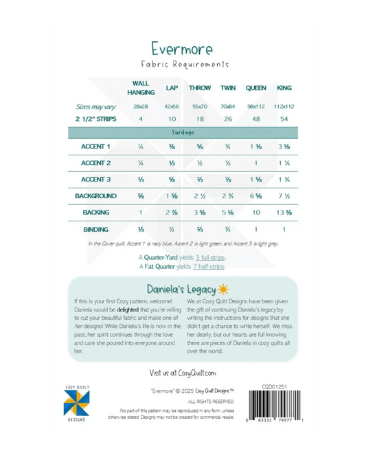 Evermore Quilt Pattern - Everything Fabric