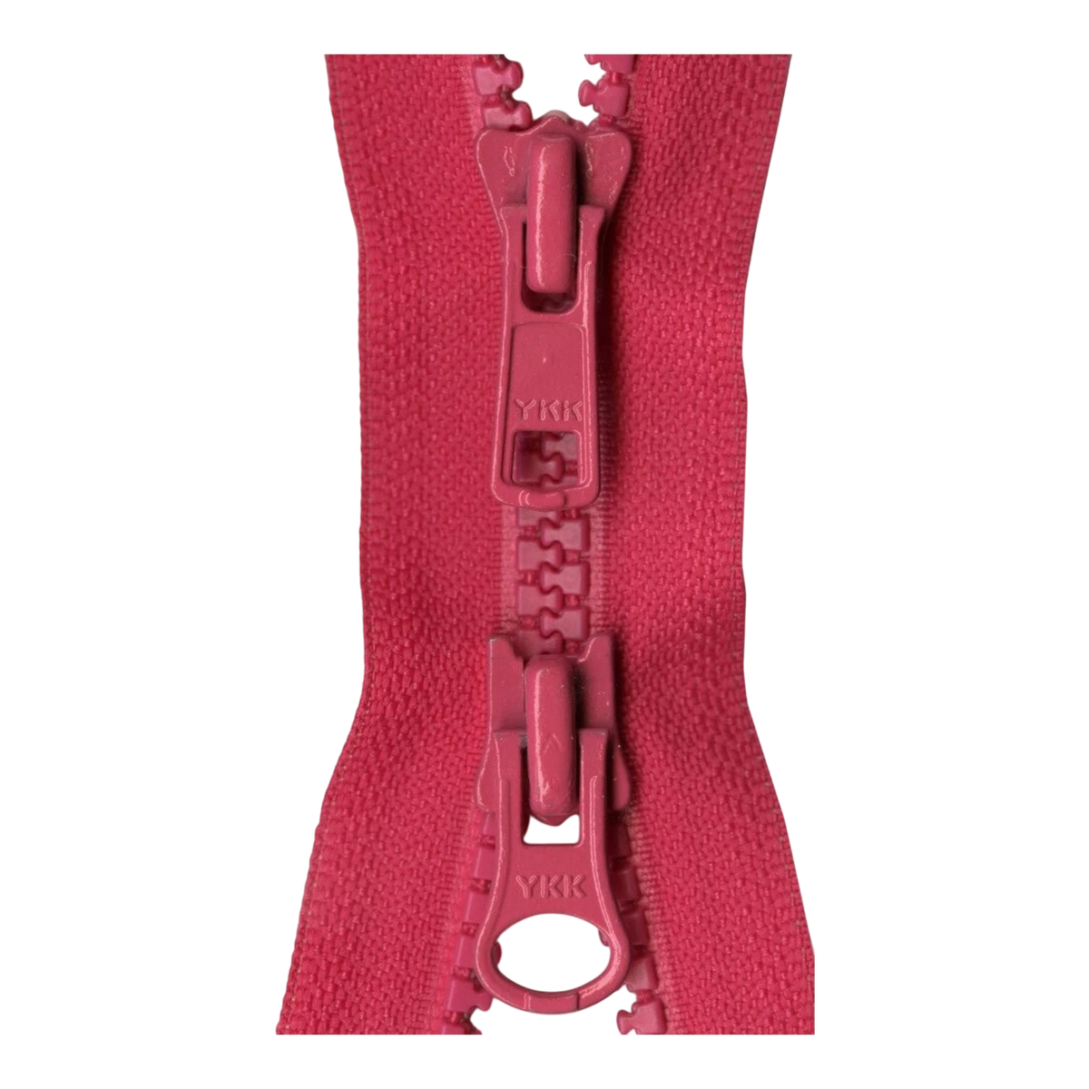 Everything Fabric Vislon 2-way separating zipper in lipstick pink for jackets and outerwear