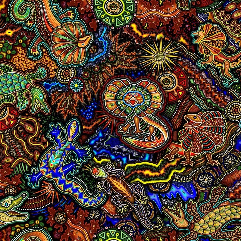 Tjukurpa Land Master Print Brown