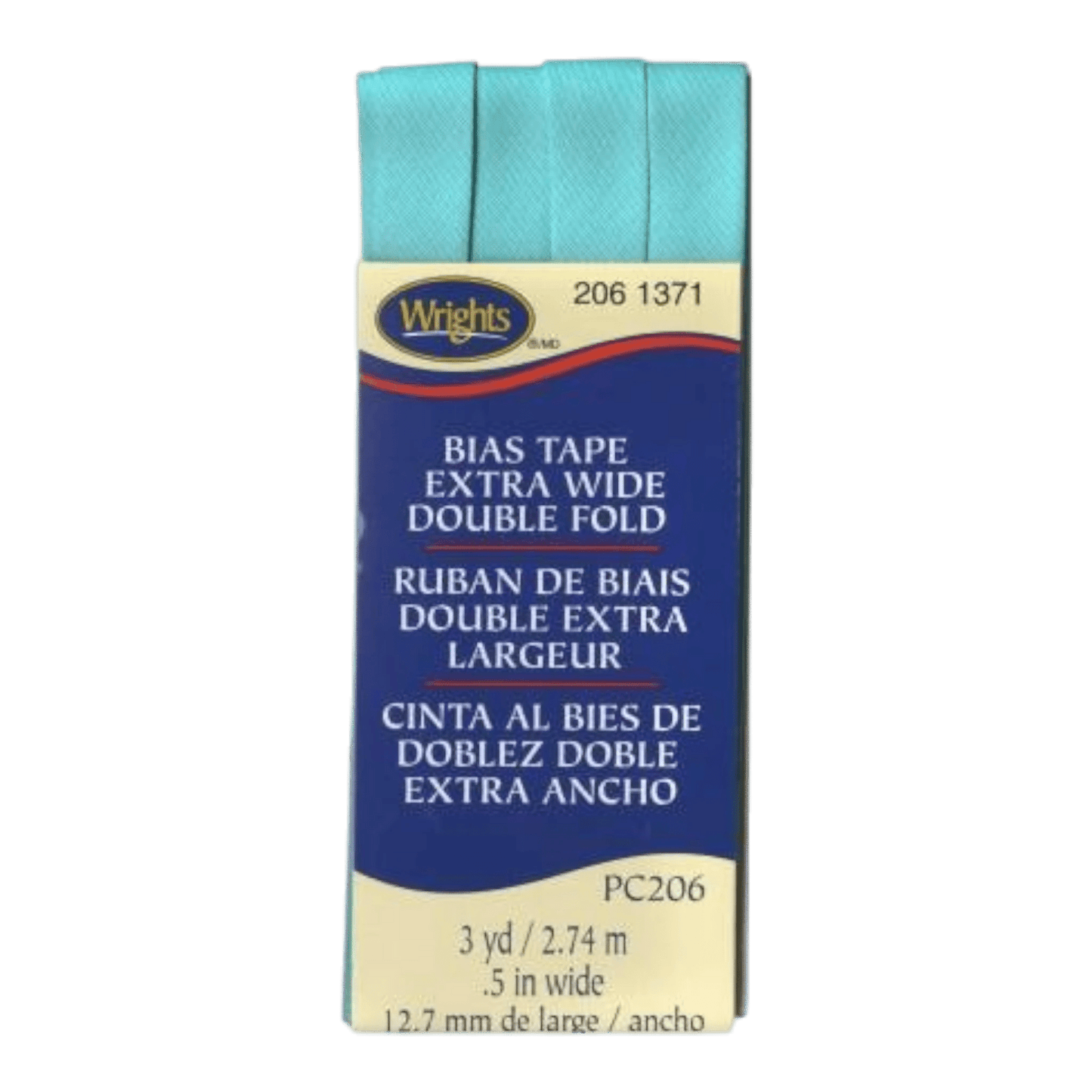 Extra Wide Double Fold Bias Tape - Aquamarine - Everything Fabric