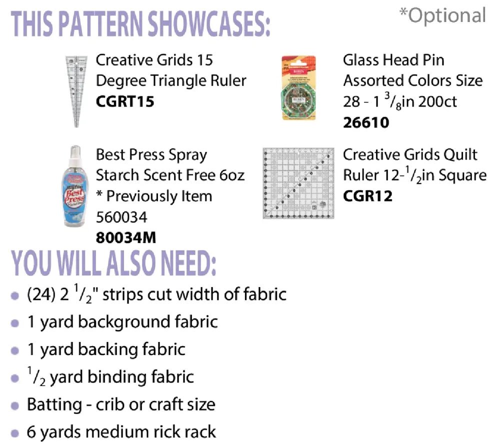 Fan Dance Table Topper Pattern - Everything Fabric