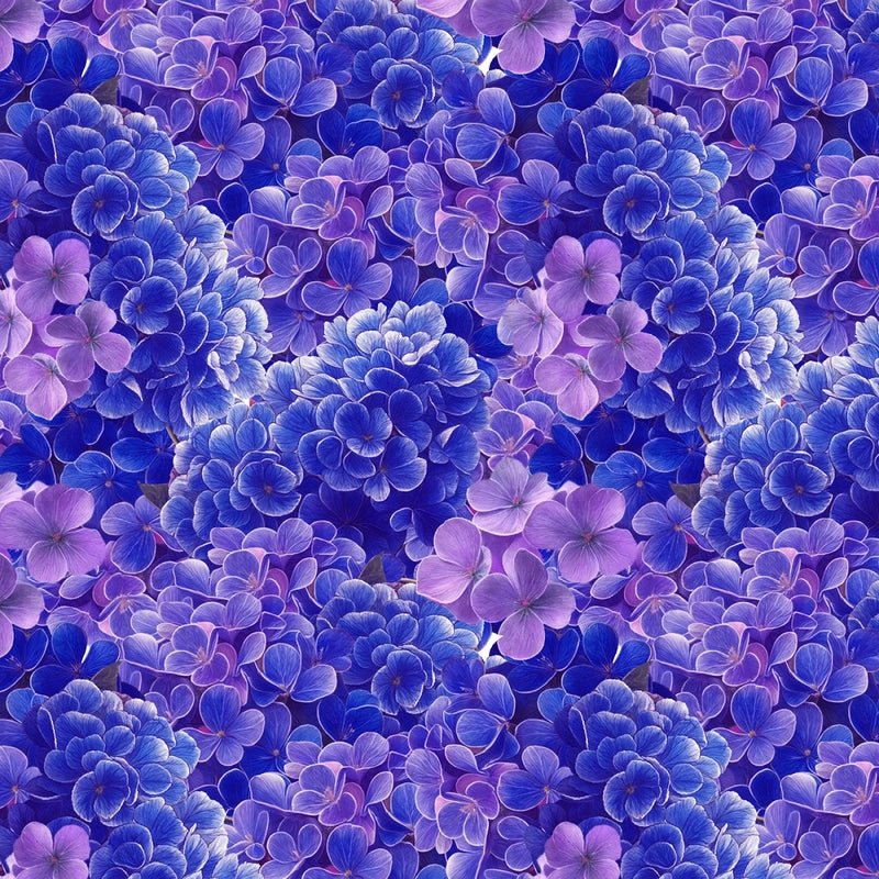 Florinda - Violet Hydrangea 4in repeat - Everything Fabric