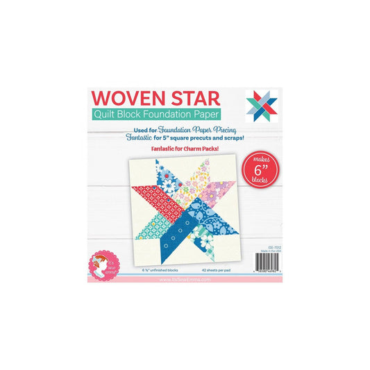 Foundation Paper - Woven Star Quilt Block - Everything Fabric