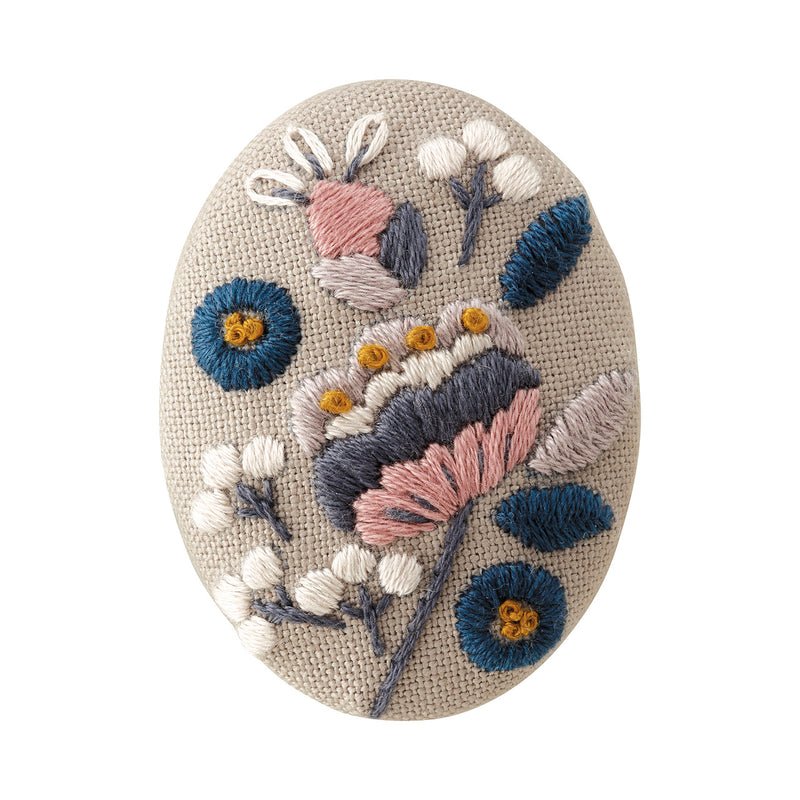 French Embroidery Kit Winters Bloom - Everything Fabric
