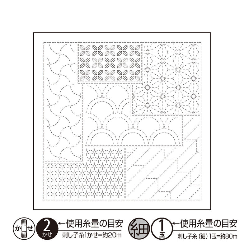 Hana Fukin Sashiko Sampler - Chiyogami - Everything Fabric