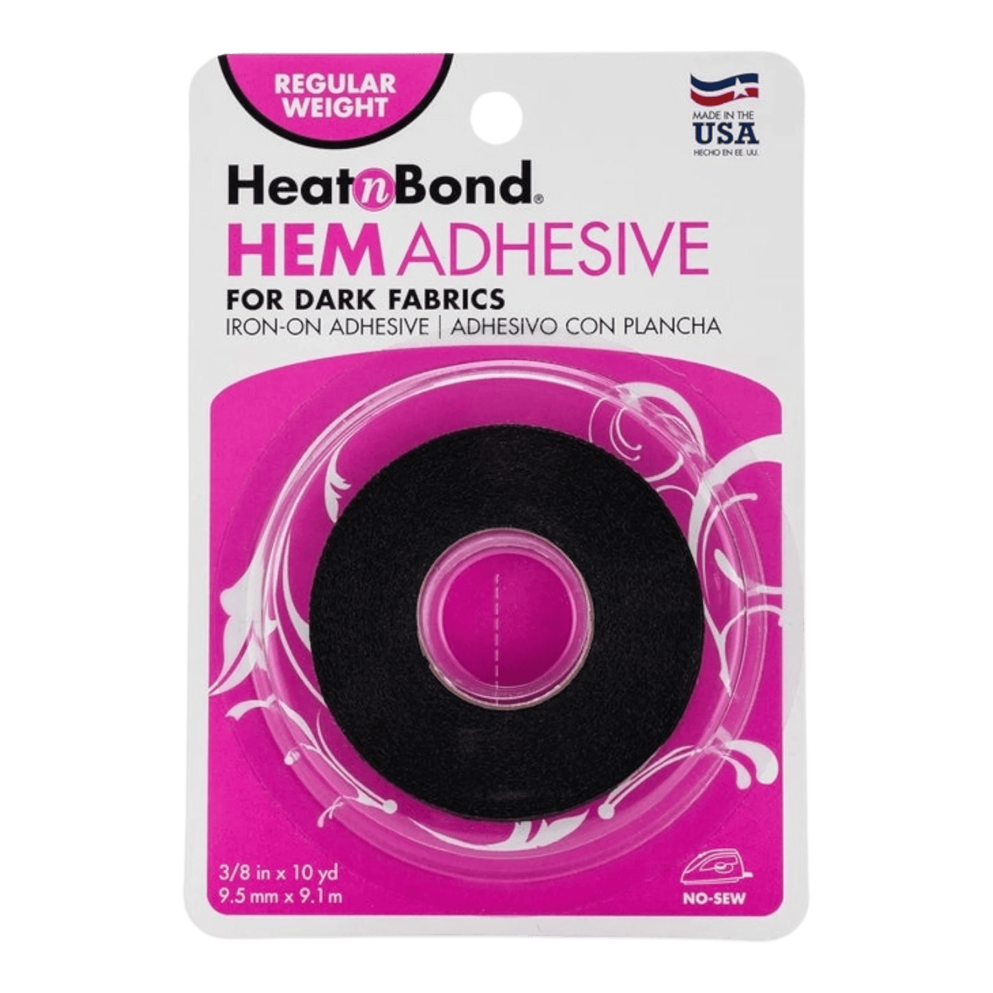HeatnBond Hem Adhesive for Dark Farbics 10 mmx10yds - Everything Fabric