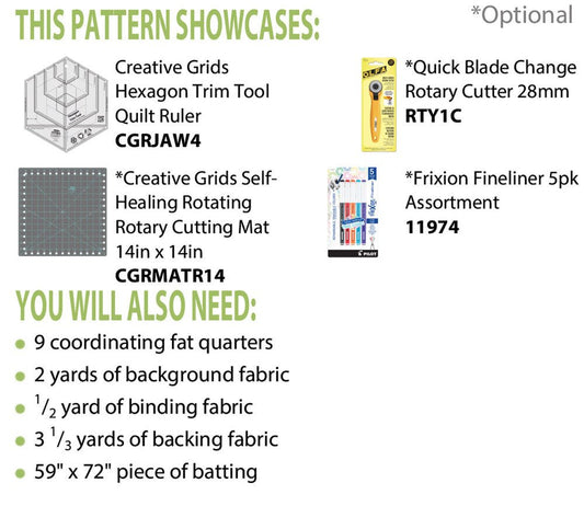 Hexagon Alley Quilt Pattern - Everything Fabric