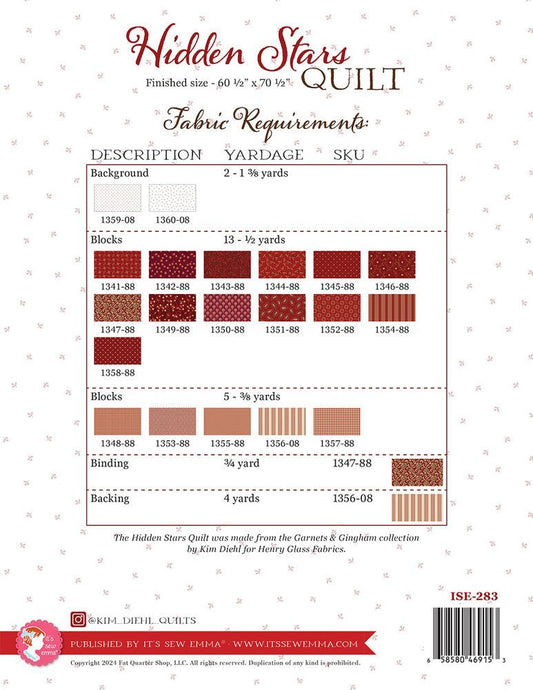 Hidden Stars Quilt Pattern - Everything Fabric