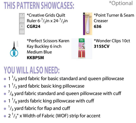 Hotel Pillowcase Pattern - Everything Fabric