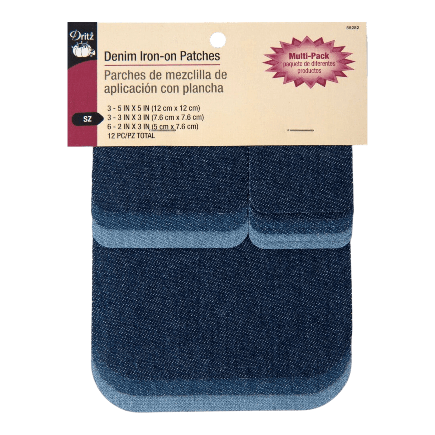 Iron-On Denim Patches - 12-Pack - Everything Fabric