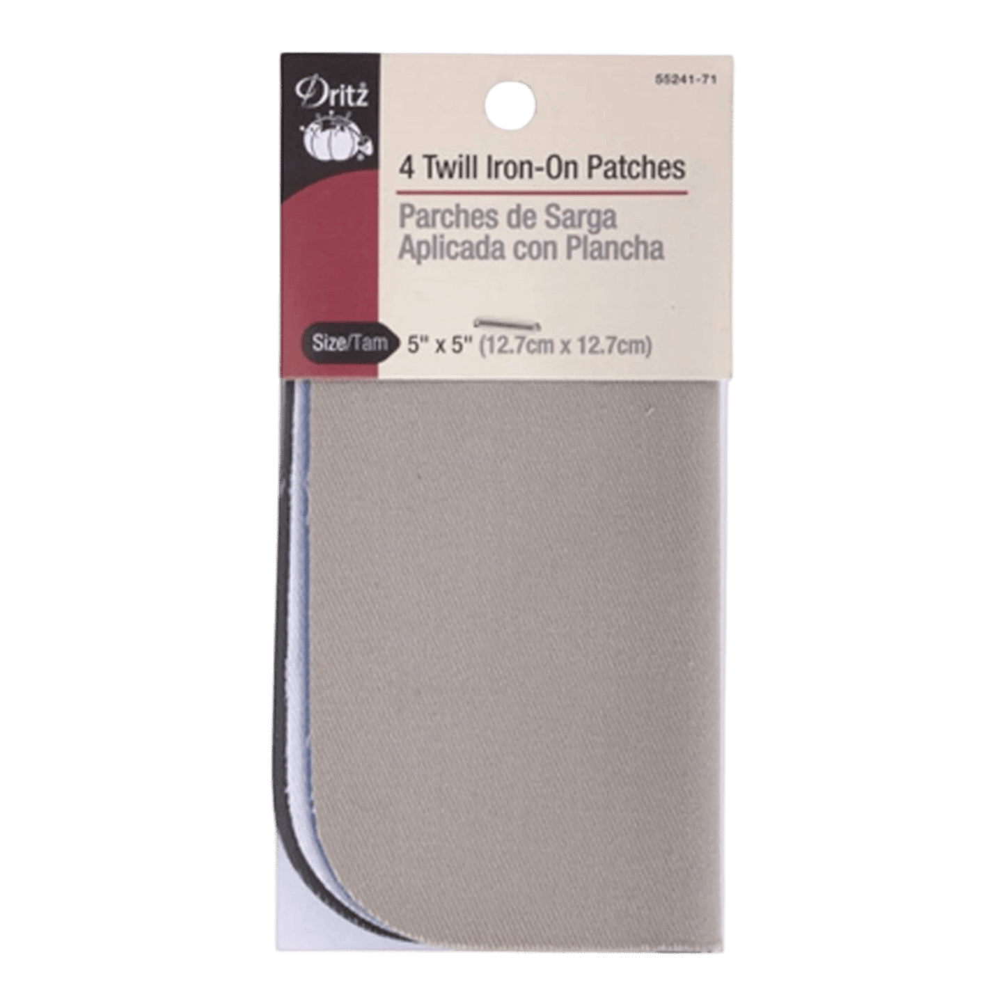 Iron on Patch Assortment Light Colors 5 x 5in 4ct - Everything Fabric