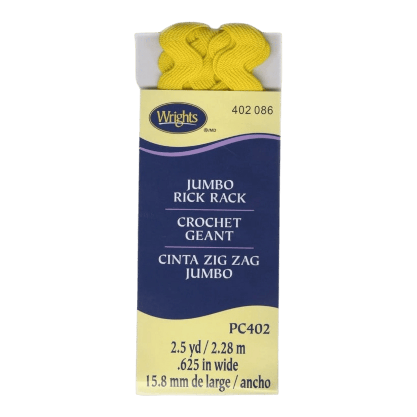 Jumbo Rick Rack Canary - Everything Fabric