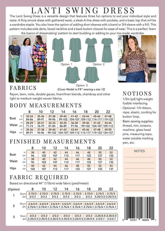 Lanti Swing Dress Pattern - Everything Fabric