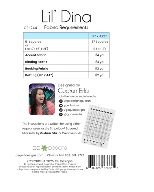 Lil' Dina Pattern - Everything Fabric