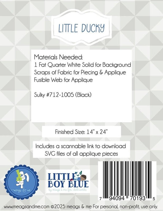 Little Ducky Mini Quilt Pattern - Everything Fabric