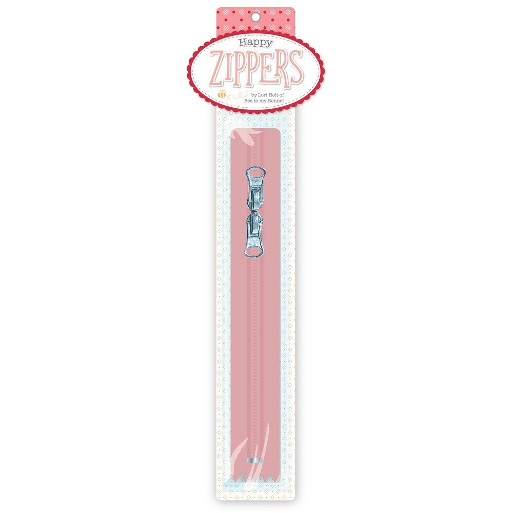 Lori Holt Happy Zippers 406 mm CORAL - Everything Fabric