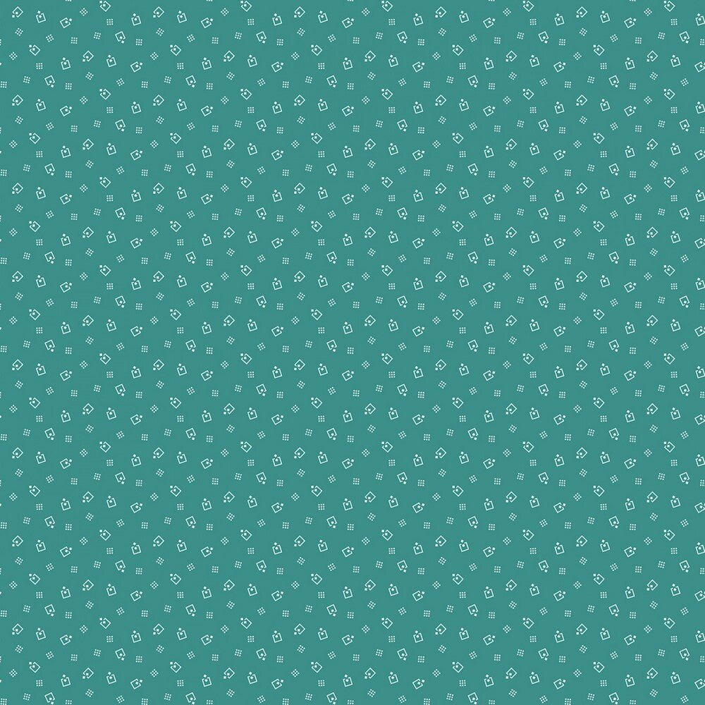 Lori Holt - Prairie Mercantile TEAL - Everything Fabric