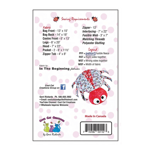 Love Bug Pajama Bag Pattern - Everything Fabric