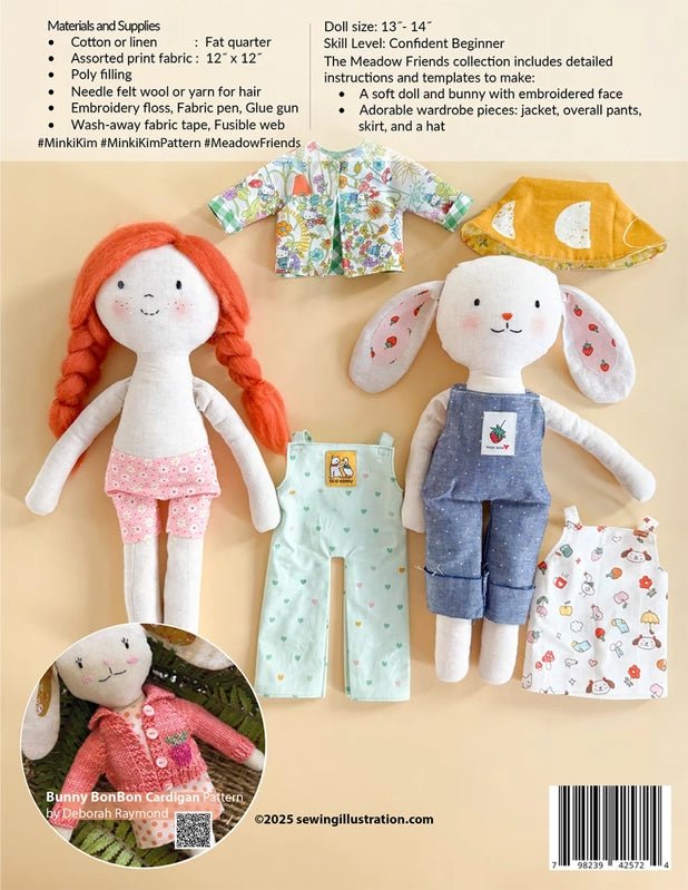 Meadow Friends Doll Pattern - Everything Fabric