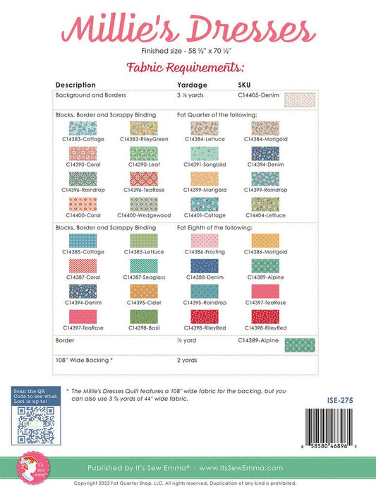 Millie's Dresses Quilt Pattern - Everything Fabric