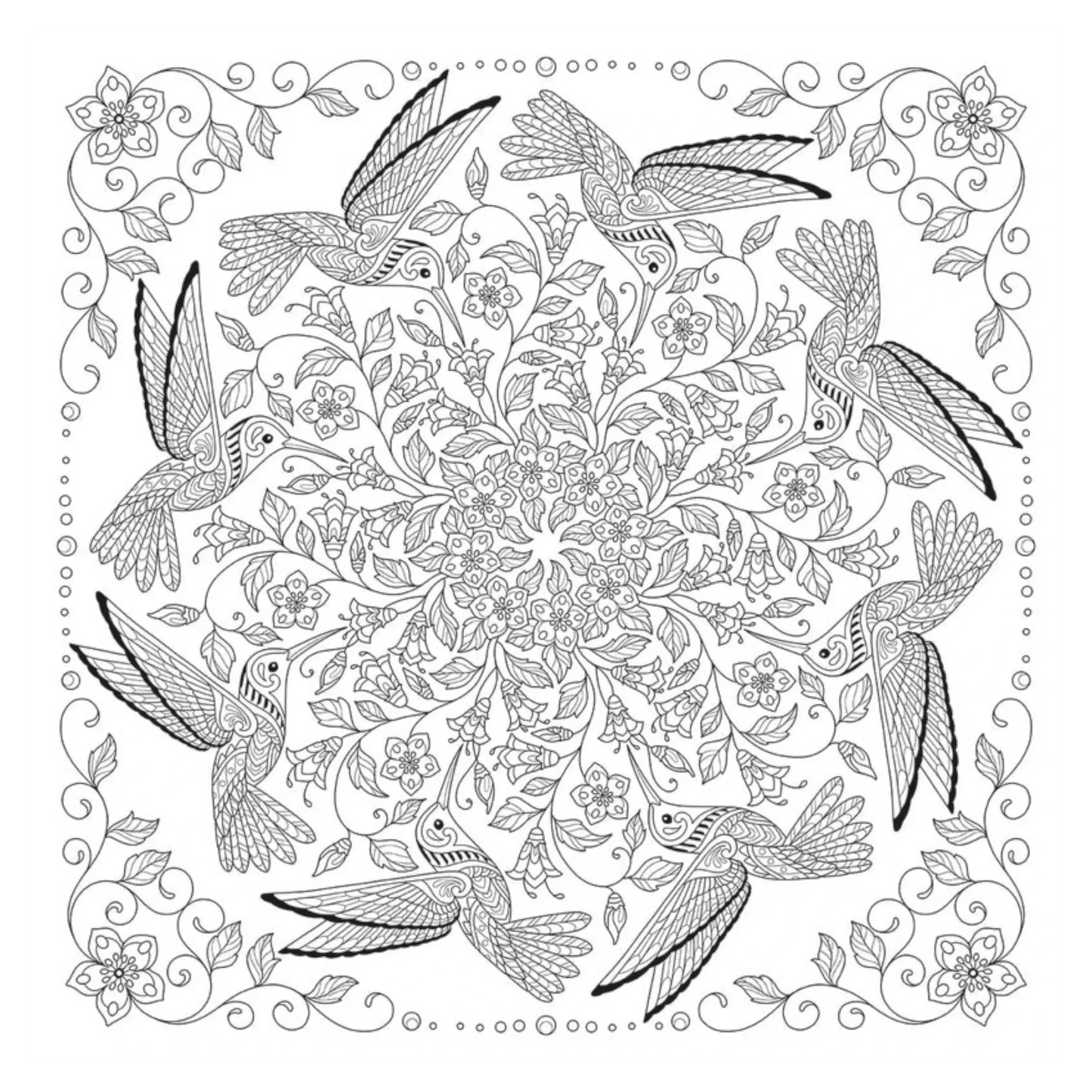 My Bird Mandala Coloring Book - Everything Fabric