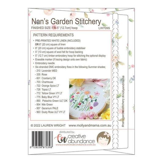 Nans Garden Summer Incl Pre Printed Linen - Everything Fabric