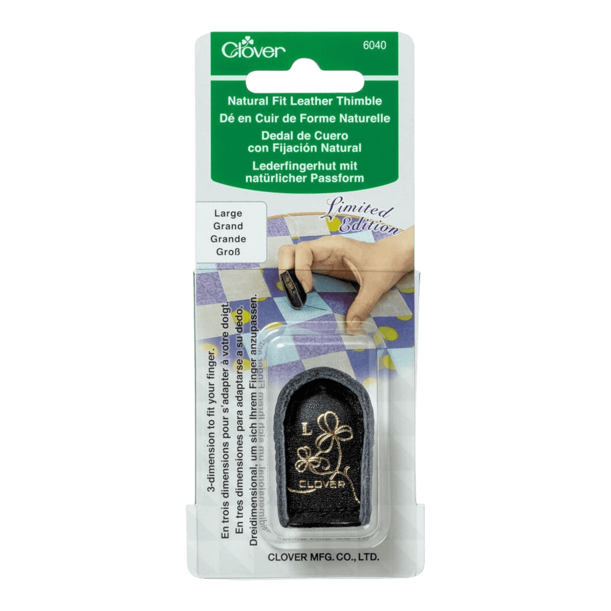 Natural Fit Leather Thimble - Large - Everything Fabric