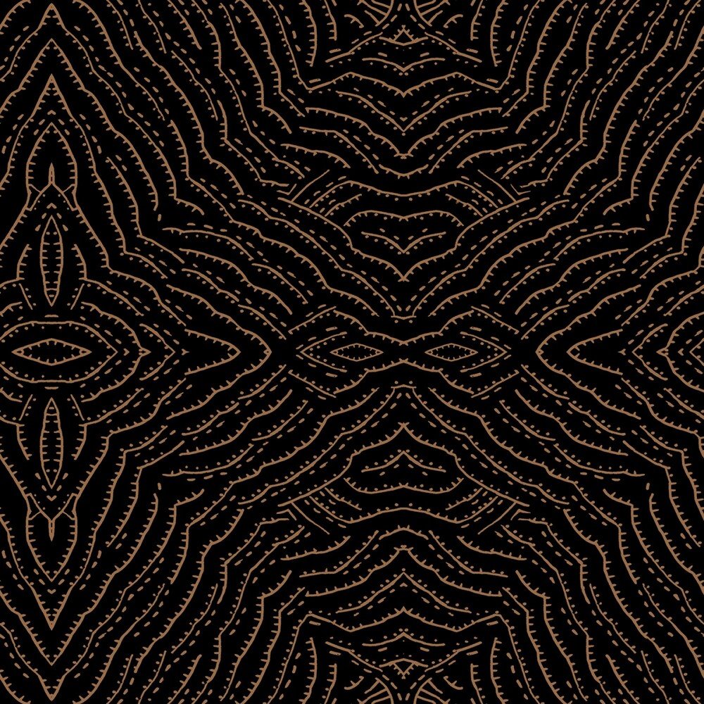 Origins - Diamond Linework Geo Black - Everything Fabric