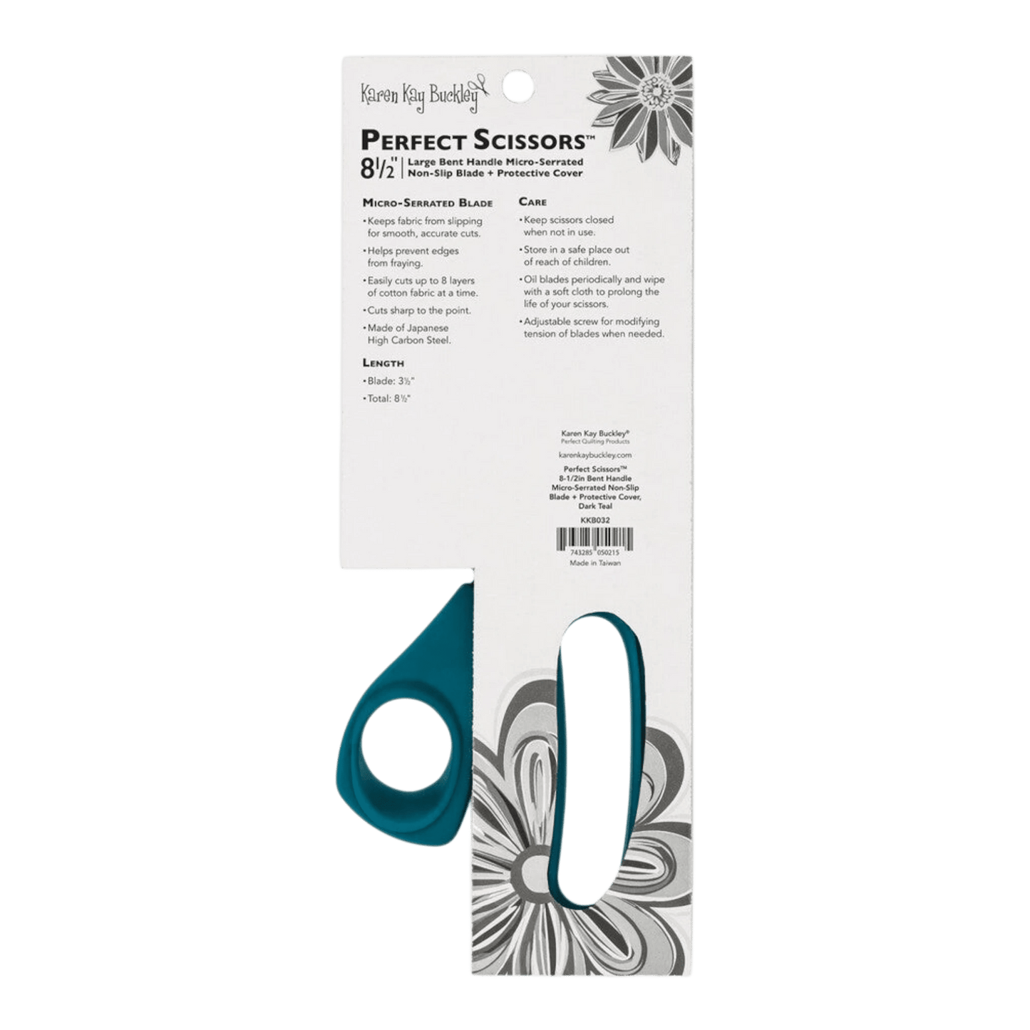 Perfect Scissors Teal 8.5in - Everything Fabric