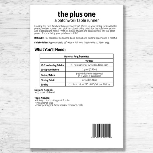 Plus One Table Runner Pattern - Everything Fabric