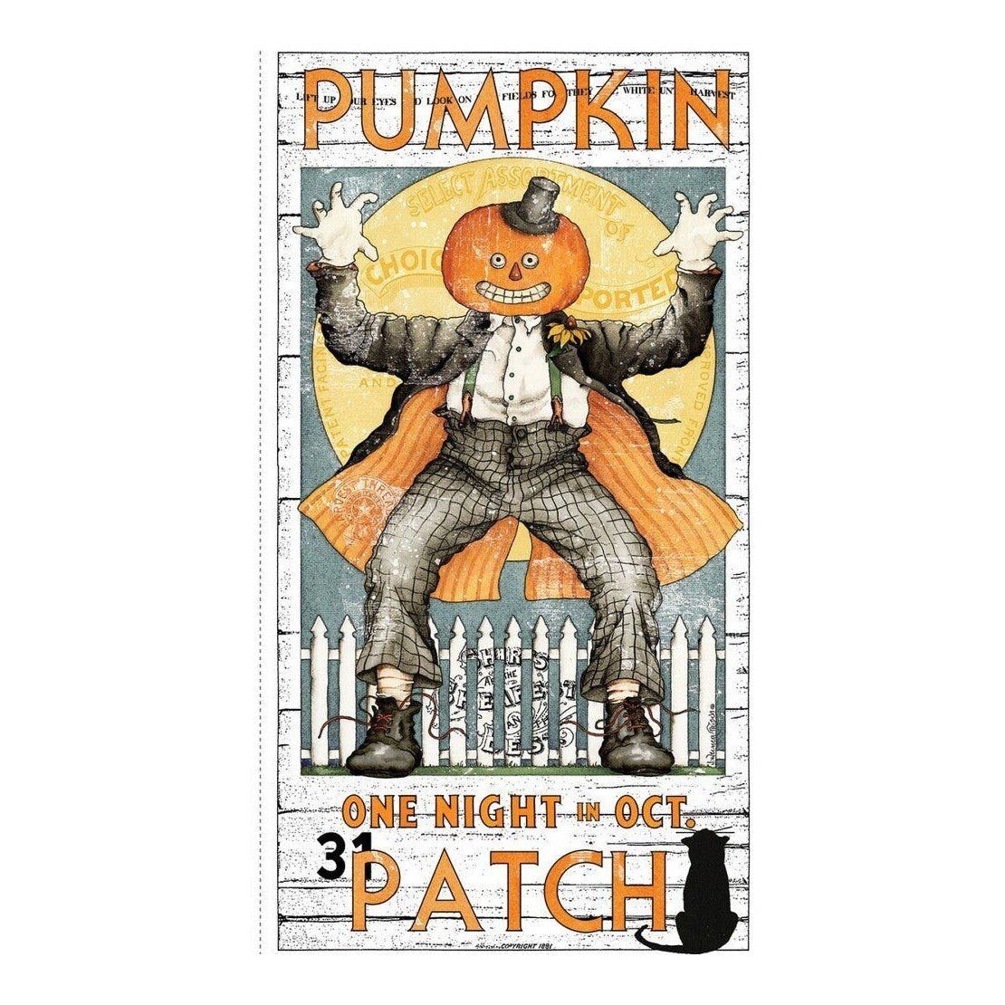 Pumpkin Patch – Pumpkin Poster Main Panel Clearance - Everything Fabric