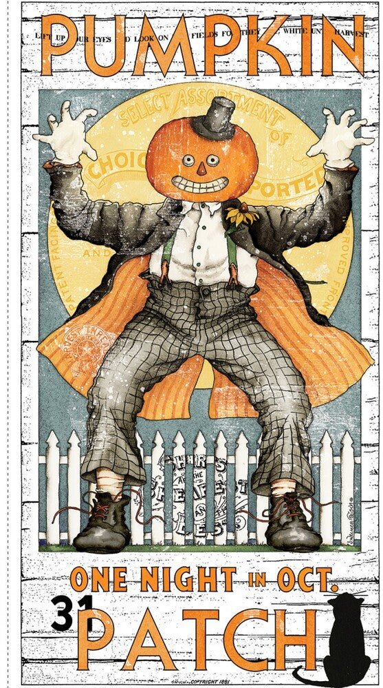 Pumpkin Patch – Pumpkin Poster Main Panel Clearance - Everything Fabric