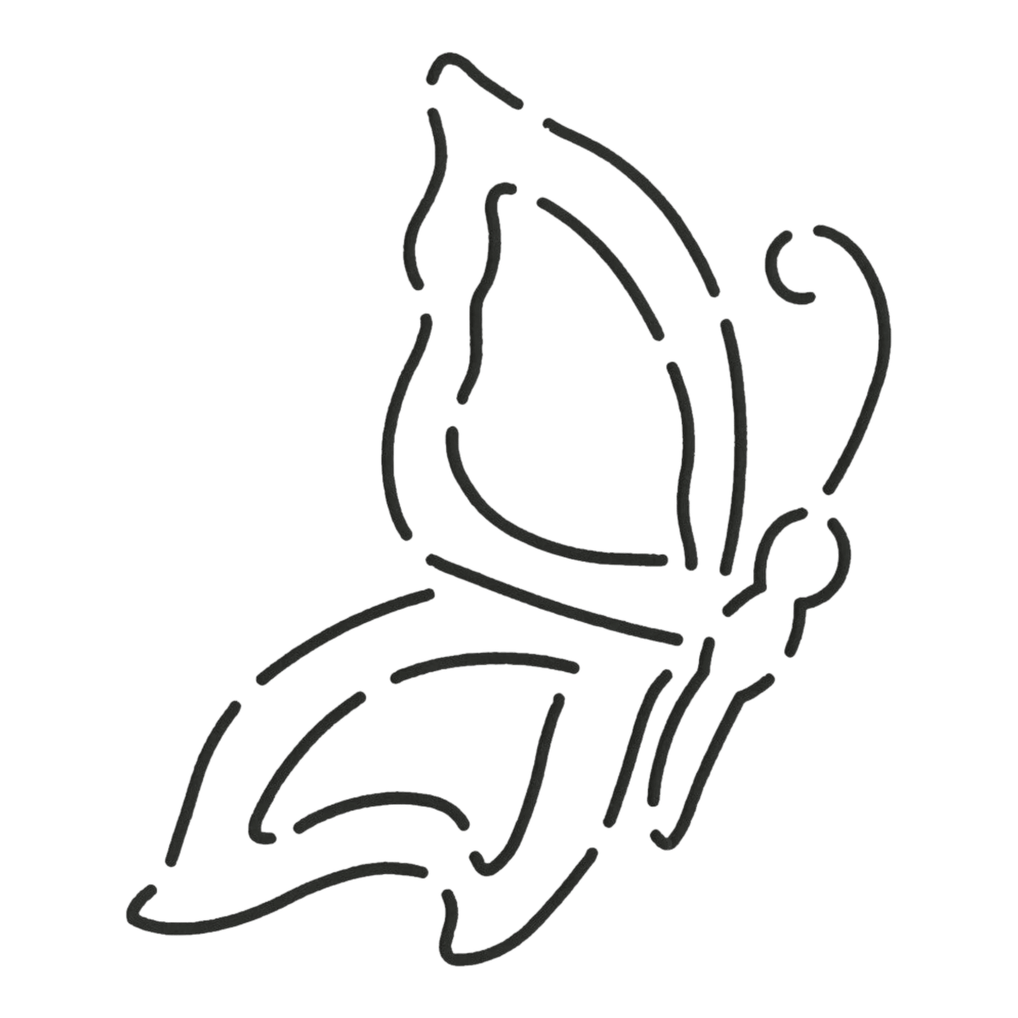 Quilt Stencil - Butterfly Side - 4 in - Everything Fabric