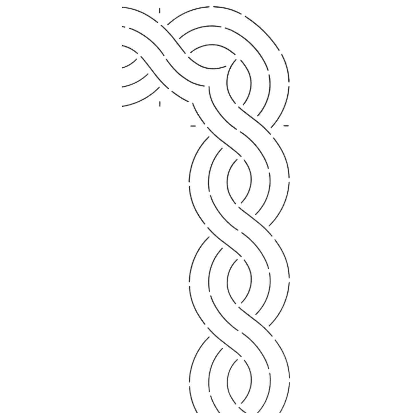 Quilt Stencil Cable Corner / Border - 3 in - Everything Fabric
