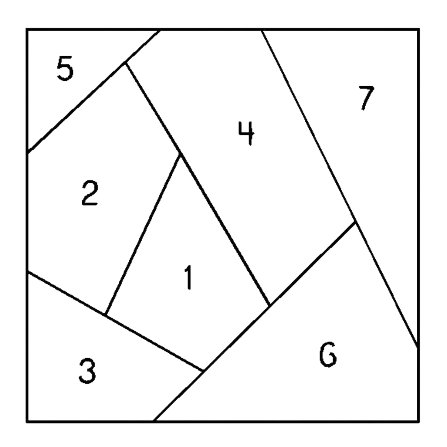 Quilt Stencil Crazy Quilt 3 - 8 in - Everything Fabric