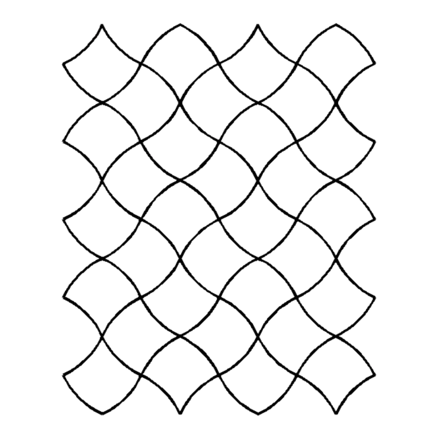 Quilt Stencil - Edyta Sitar Ripple Background - 1.875 in Rows - Everything Fabric