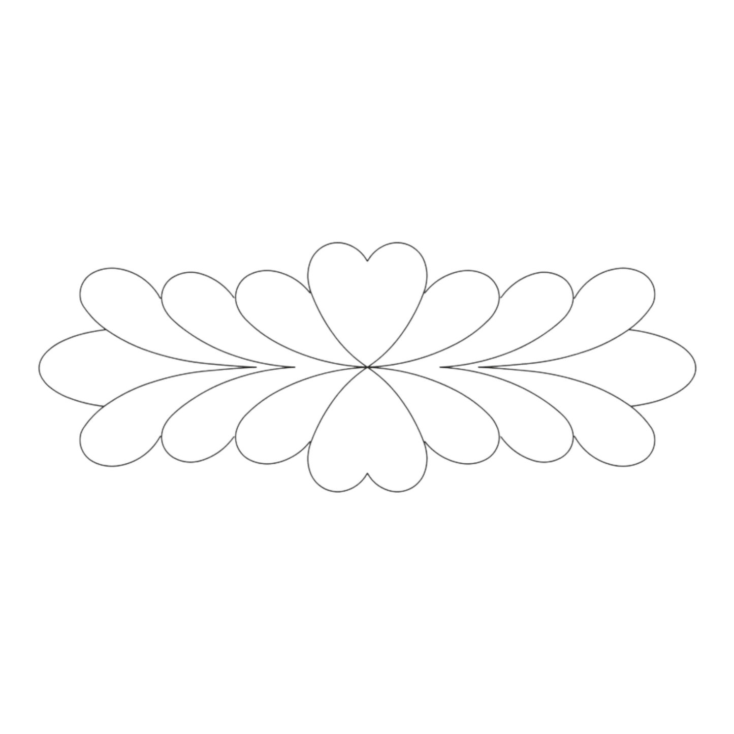 Quilt Stencil Feather Plume - 3 in - Everything Fabric