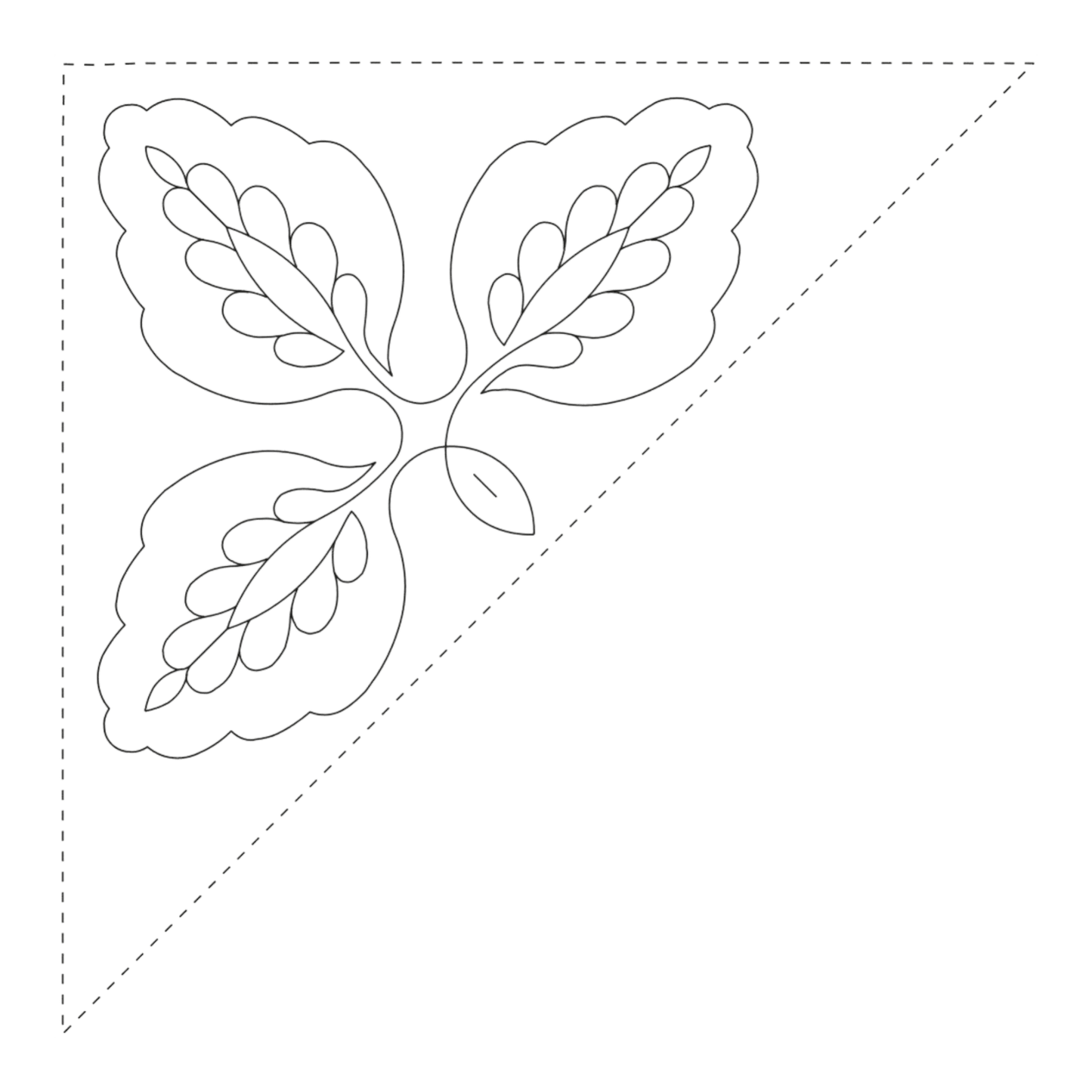 Quilt Stencil Pomegranate Setting Triangle - 10 in x 15 in - Everything Fabric