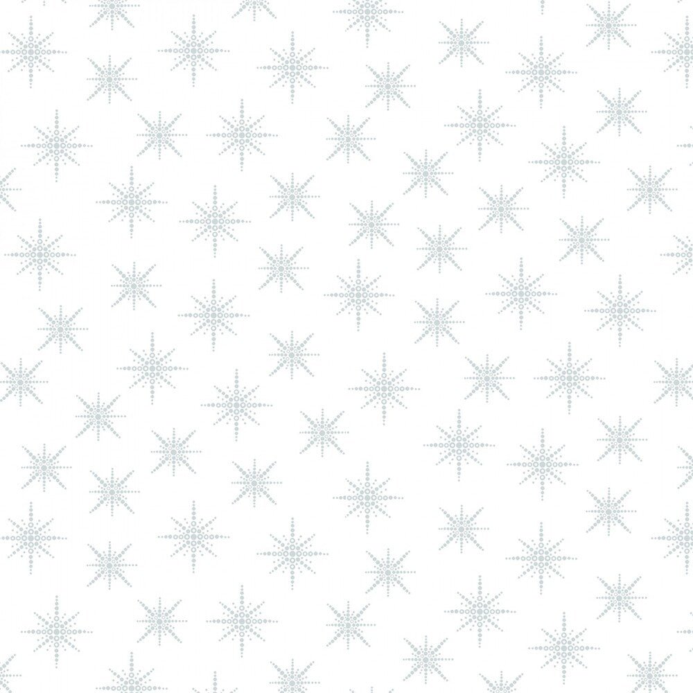 Quilters Flour V - White on White Dotted Stars - Everything Fabric