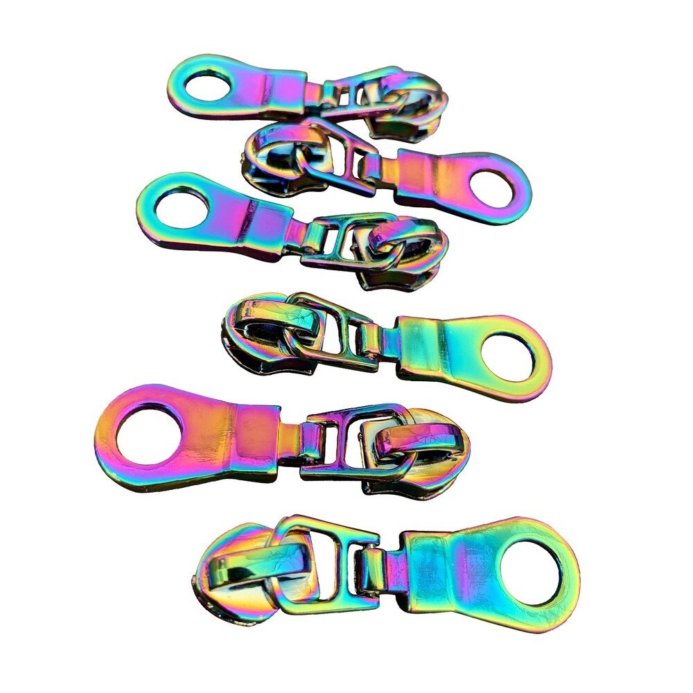 Rainbow Iridescent Zipper Pulls - Everything Fabric